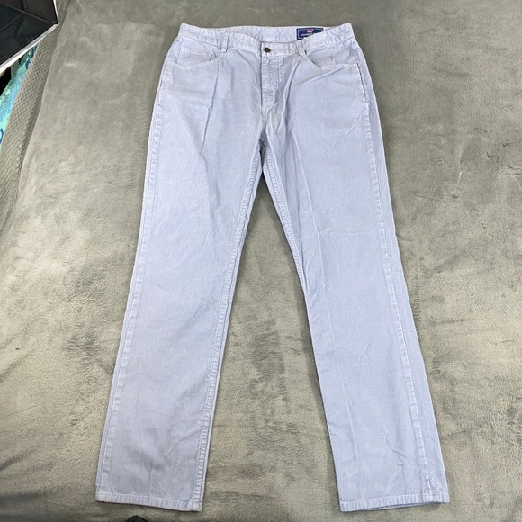 Vineyard Vines Other - Vineyard Vines Corduroy Pants Mens 36x34 Blue 5-Pocket Straight Coastal Nautical